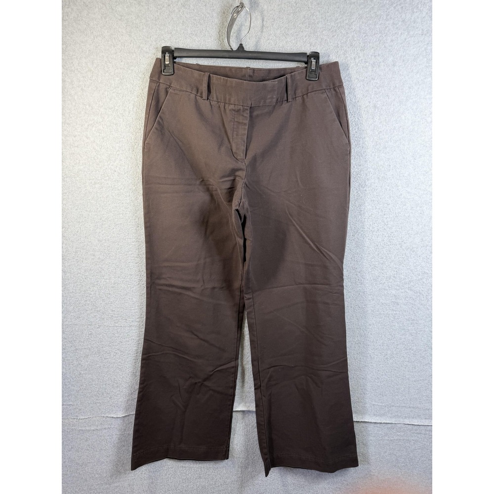 Worthington Pants Womens 14 Brown Modern Fit Dress Twill Stretch Office Work